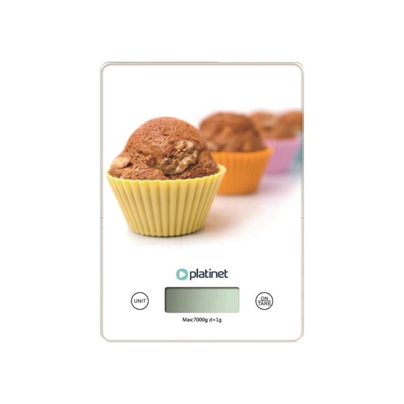 BALANÇA DE COZINHA DIGITAL PLATINET 7 KG MUFFIN