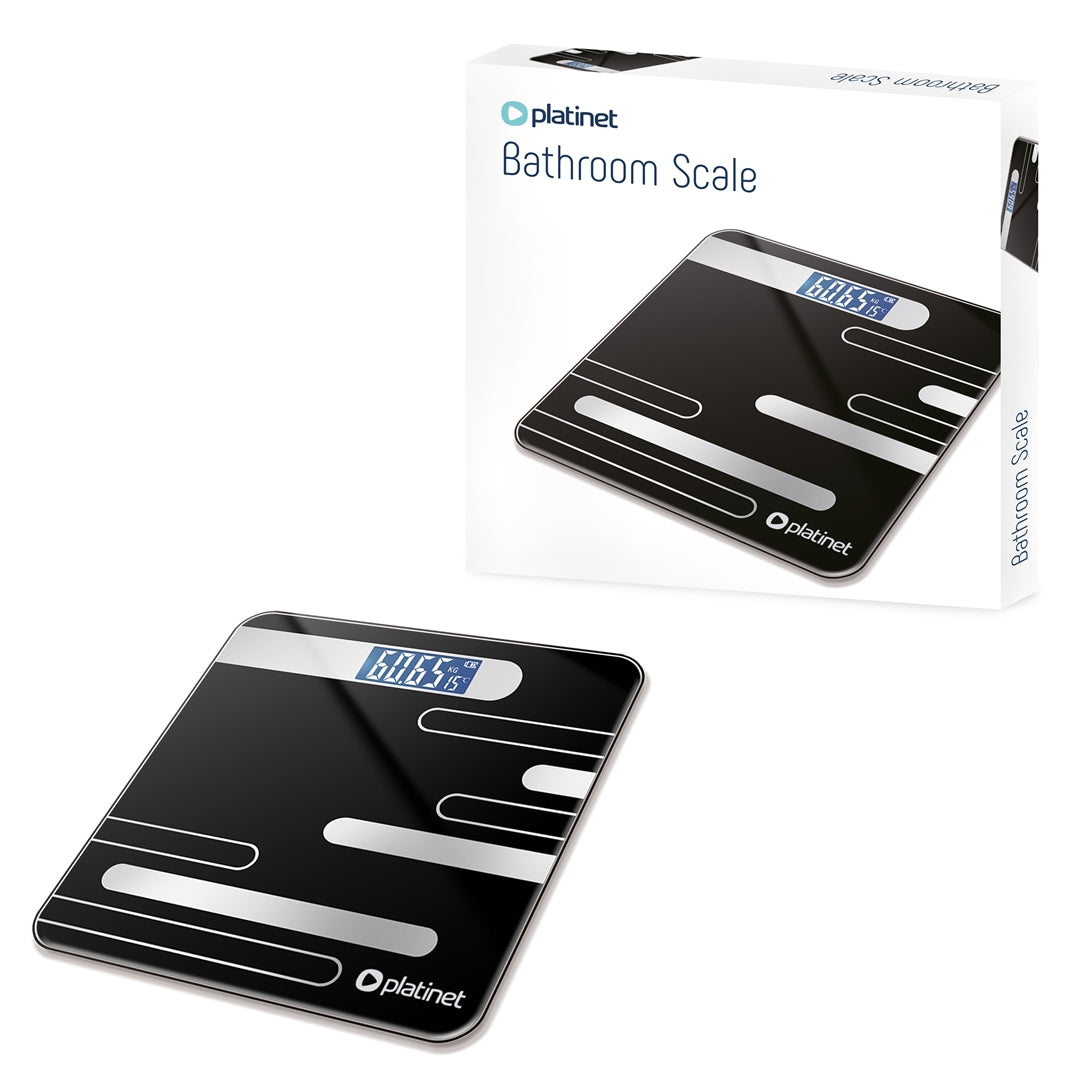PLATINET BASCULA DE BAÑO 180 KG NEGRO PBS26B