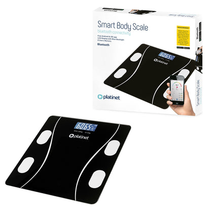 PLATINET DIGITAL BATHROOM SCALE WITH BLUETOOTH 180 KG BLACK PBSBT26B