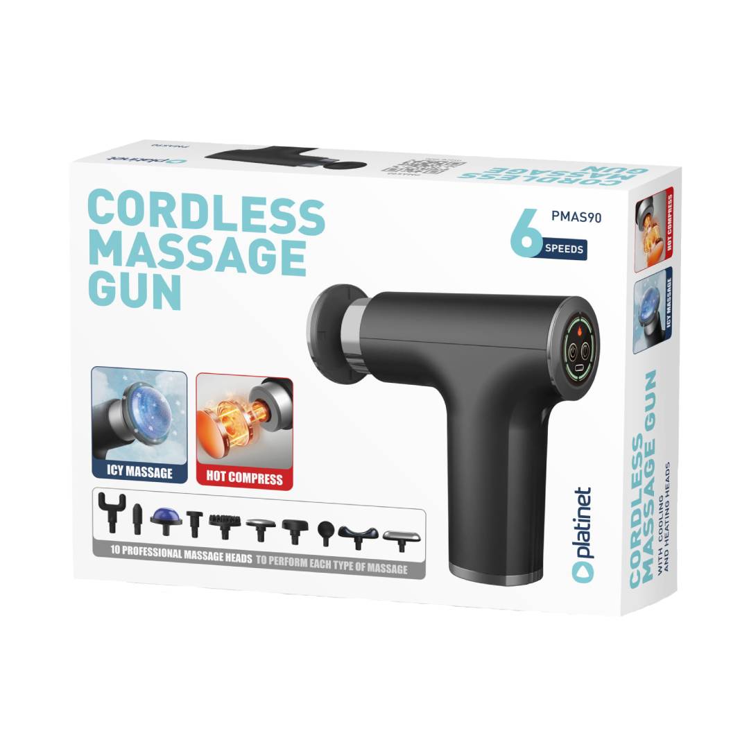 PLATINET MASSAGE GUN 1500mAh 2400-3200RPM 10 HEADS