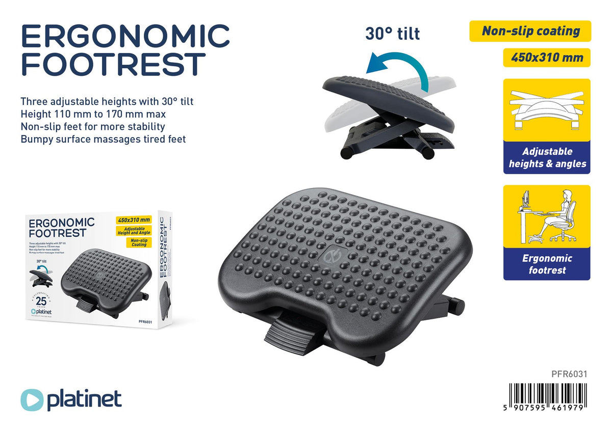 PLATINET REPOSAPIES ERGONOMICO PFR6031 3 NIVELES