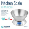 PLATINET BASCULA DE COCINA DIGITAL 5KG CON BOWL 1,8L