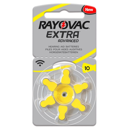 RAYOVAC PILA AUDIFONO ZINC 10AE 1,45V EXTRA ADVANCED 0%MG BLISTER*6