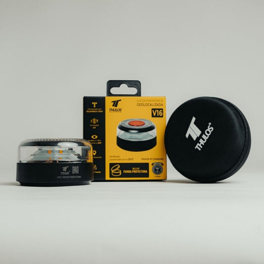 THULOS TH-V16-2 BALIZA LUZ DE EMERGENCIA V16 GEOLOCALIZADA DGT INCLUYE FUNDA PROTECTORA