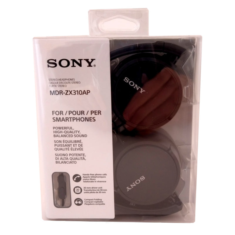 SONY AURICULARES DIADEMA MICROFONO MDR-ZX310AP NEGRO