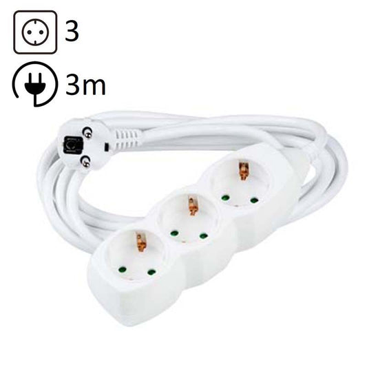 TECHNIK REGLETA DE CORRIENTE 3 ENCHUFES 3,0M 16A BLANCO