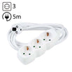 TECHNIK REGLETA DE CORRIENTE 3 ENCHUFES 5,0M 16A BLANCO
