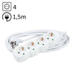 TECHNIK REGLETA DE CORRIENTE 4 ENCHUFES 1,5M 16A BLANCO