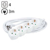 TECHNIK REGLETA DE CORRIENTE 4 ENCHUFES 3,0M 16A BLANCO