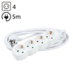 TECHNIK REGLETA DE CORRIENTE 4 ENCHUFES 5,0M 16A BLANCO