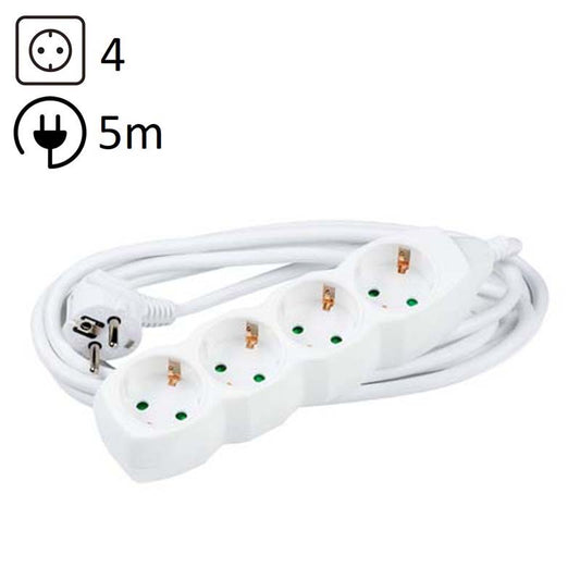 TECHNIK REGLETA DE CORRIENTE 4 ENCHUFES 5,0M 16A BLANCO