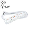 TECHNIK REGLETA DE CORRIENTE 5 ENCHUFES 1,5M 16A BLANCO