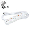 TECHNIK REGLETA DE CORRIENTE 5 ENCHUFES 3,0M 16A BLANCO