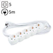 TECHNIK REGLETA DE CORRIENTE 5 ENCHUFES 5,0M 16A BLANCO