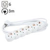 TECHNIK REGLETA DE CORRIENTE 6 ENCHUFES 3,0M 16A BLANCO