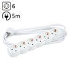 TECHNIK REGLETA DE CORRIENTE 6 ENCHUFES 5,0M 16A BLANCO