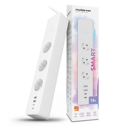 TECHNIK MODEE REGLETA INTELIGENTE 3 ENCHUFES+2xUSB+2xTIPO-C 16A