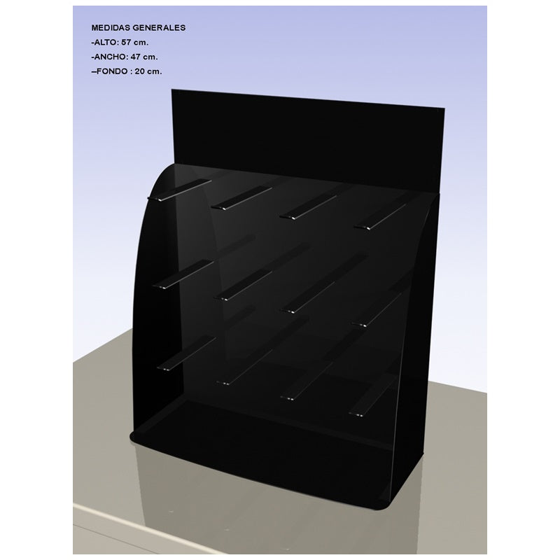 TOSHIBA EXPOSITOR METAL MOSTRADOR 12 GANCHOS