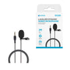 UNICO MP1389 MICRÓFONO CON CABLE DINÁMICO LAVALIER JACK 3.5MM 2M REDUCCION RUIDO CLIP PINZA NEGRO