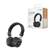 UNICO HP1851 AURICULARES DIADEMA BLUETOOTH 5.1 RGB LED TF JACK 3.5MM TIPO-C NEGRO