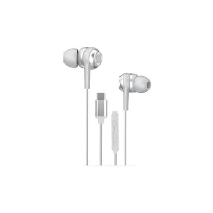 UNICO EP1888 HEADPHONES CABLE TYPE-C IN-EAR MICRO BASS GRAY