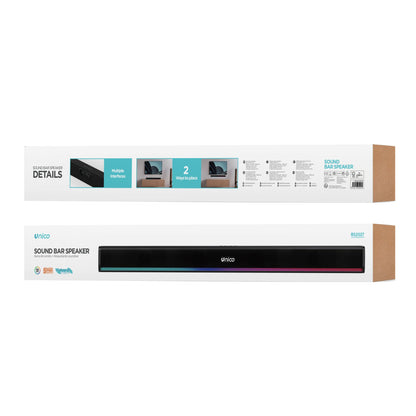 UNICO BS2027 BARRA SONIDO BLUETOOTH 5.3 20W 94CM DEEP BASS RGB LED 1800MAH MULTI INTERFACES TIPO-C