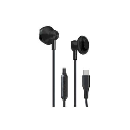 UNICO EP2107 TYPE-C CABLE HEADPHONES SEMI IN-EAR MICRO BLACK