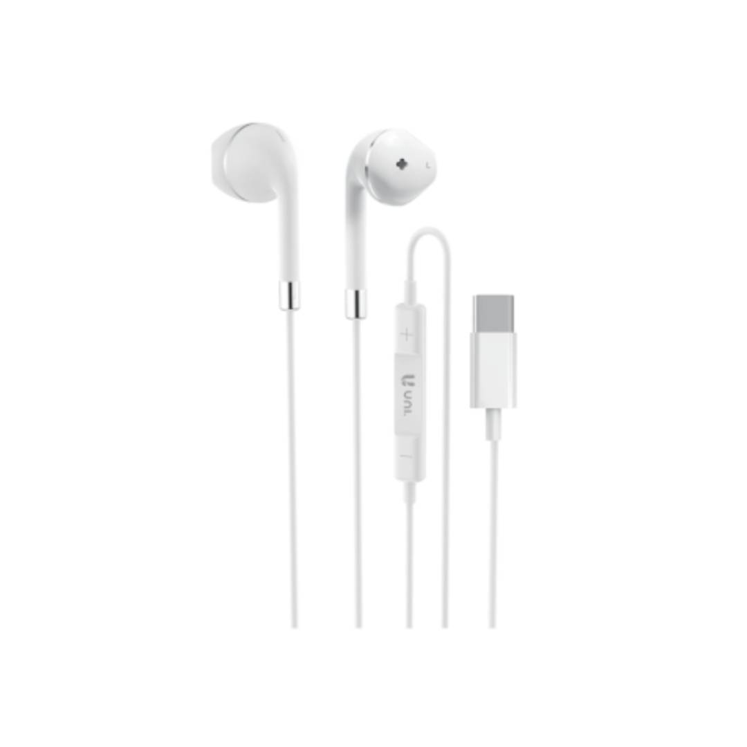 UNICO EP2109 AUSCULTADOR COM CABO TIPO C SEMI IN-EAR MICRO BRANCO