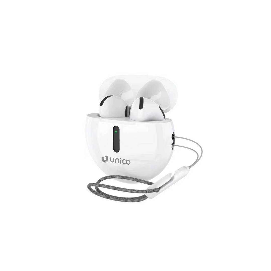 UNICO EP2804 BLUETOOTH 5.3 TWS SEMI IN-EAR HEADPHONES WHITE CORD