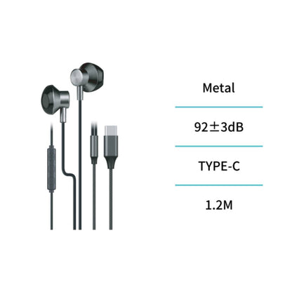 UNICO EP3009 AURICULARES CABLE TIPO-C SEMI IN-EAR MICRO MAGNETIC GRIS