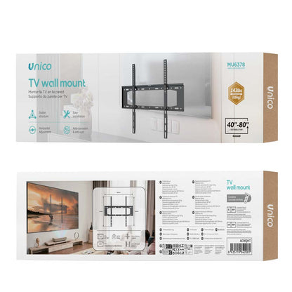 UNICO MU6378 SOPORTE TV FIJO 40 A 80 65KG GRIS