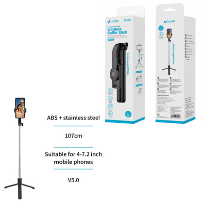 UNICO SS4657 PALO SELFIE BLUETOOTH 5.0 REMOTO 360 RETRACTIL 107CM NEGRO