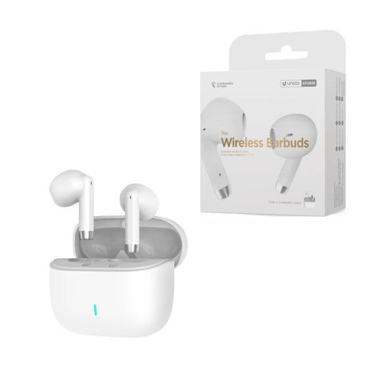 UNICO EP2808 AURICULARES BLUETOOTH 5.3 TWS SEMI IN-EAR BLANCO