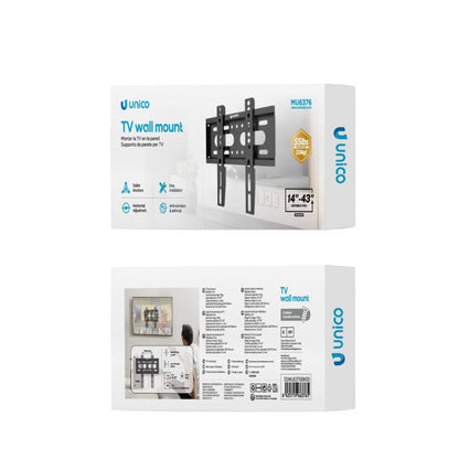 SUPORTE FIXO TV UNICO MU6376 14 A 43 25KG CINZA
