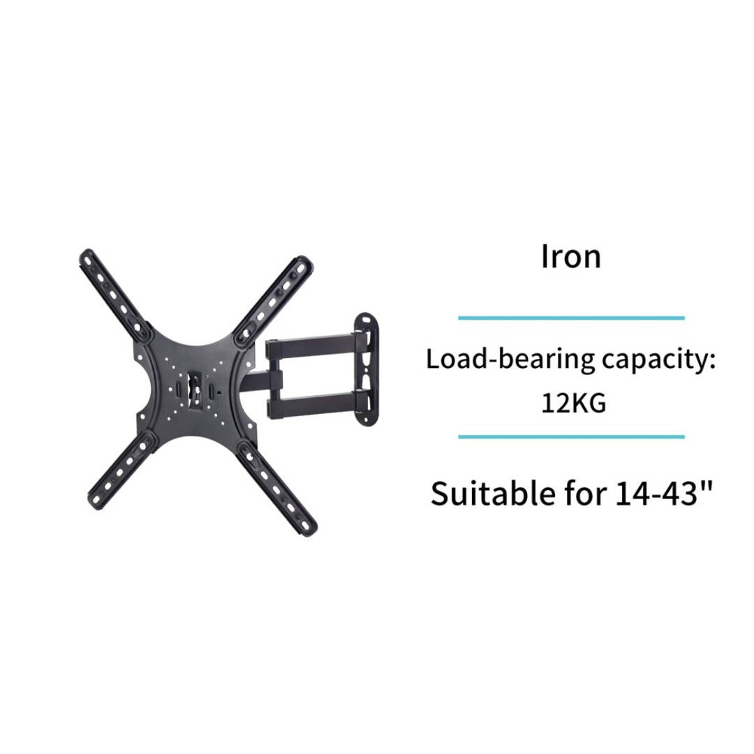 SUPORTE DE TV DOBRÁVEL GIRATÓRIO UNICO MU6392 14 A 43 12 KG CINZENTO