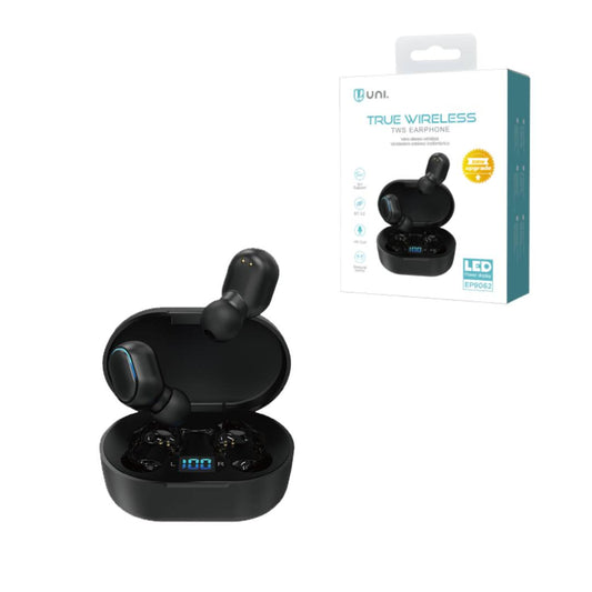 UNICO EP9062 AURICULARES BLUETOOTH 5.3 TWS HD LED POWER TYPE-C IN-EAR NEGRO