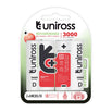 UNIROSS HYBRIO PILA RECARGABLE HR20 D 2900mAh BLISTER*2 3000 SERIE
