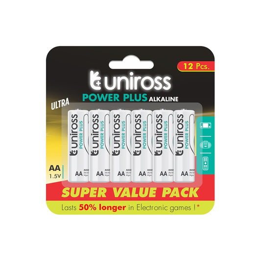 UNIROSS POWER PLUS PILA ALCALINA AA LR6 BLISTER*12
