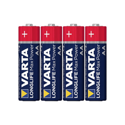 VARTA MAX POWER ALKALINE BATTERY AA LR6 RETRACTABLE*4