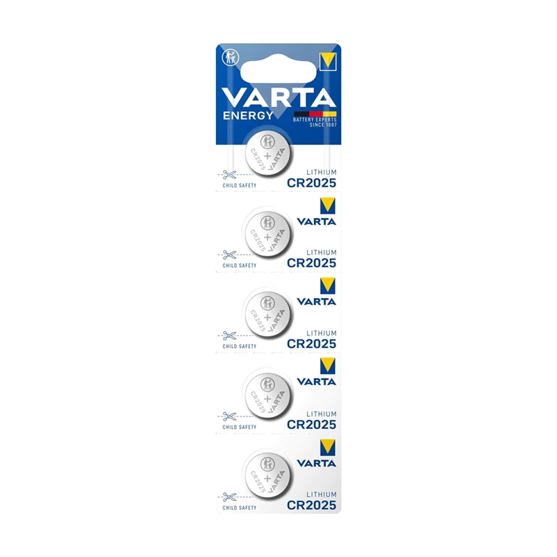 VARTA LITHIUM BUTTON BATTERY CR2025 3V BLISTER*5