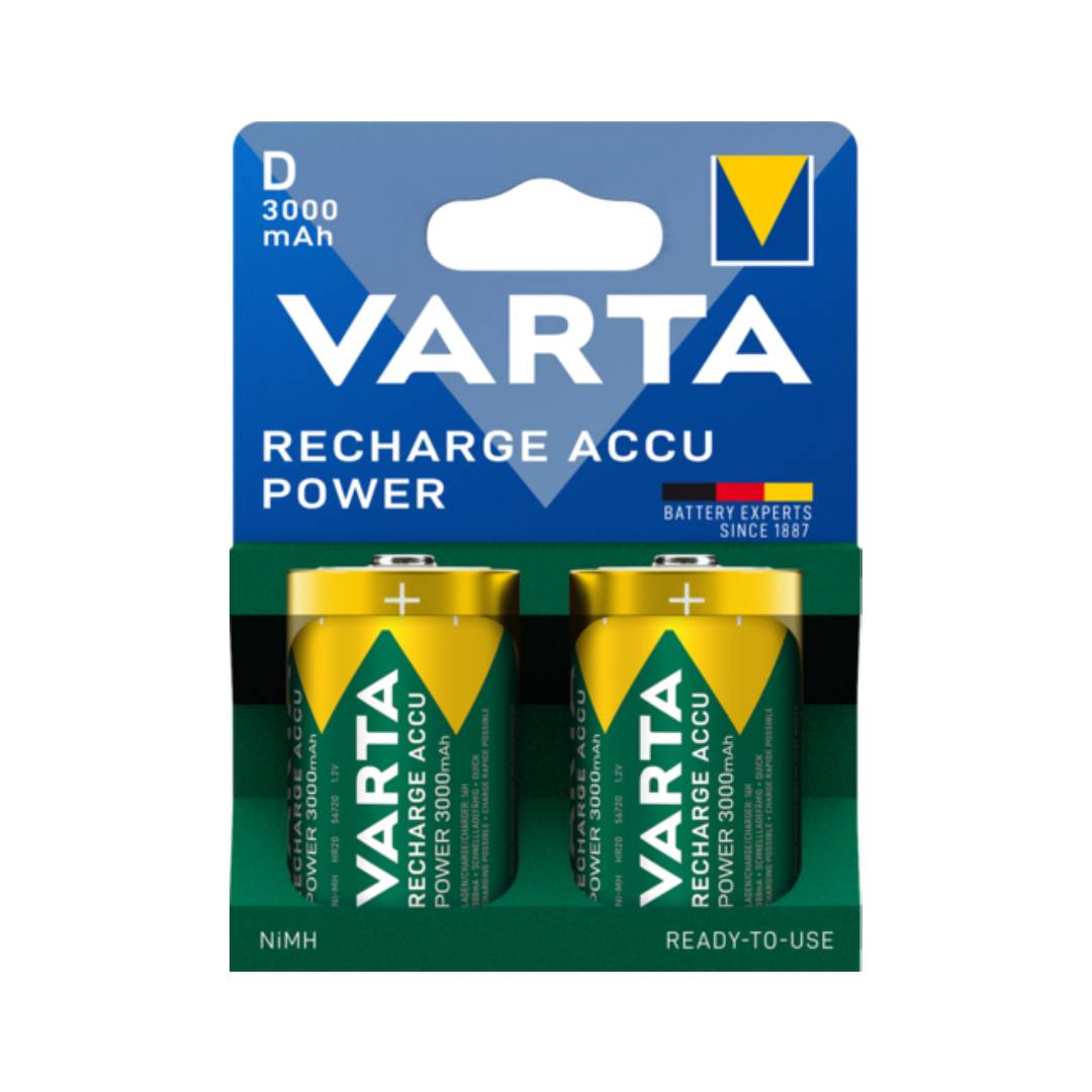 VARTA ACCU POWER RECARREGÁVEL HR20 D 3000mAh BLISTER*2