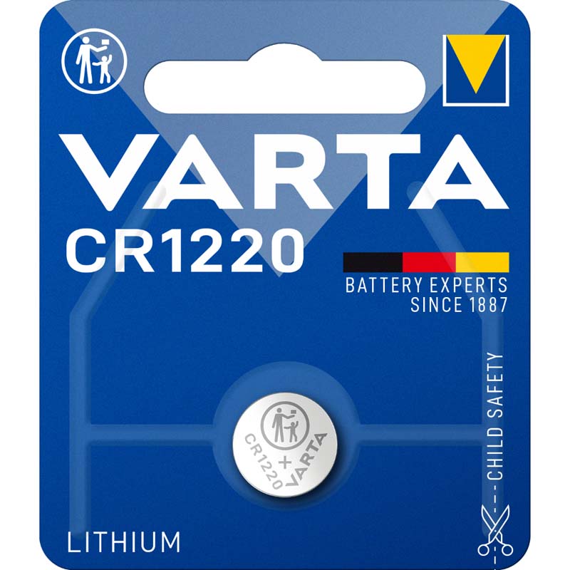 VARTA LITHIUM BUTTON BATTERY CR1220 3V BLISTER*1
