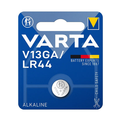 BATERIA DE BOTÃO ALCALINA VARTA LR44/V13GA 1,5V BLISTER*1