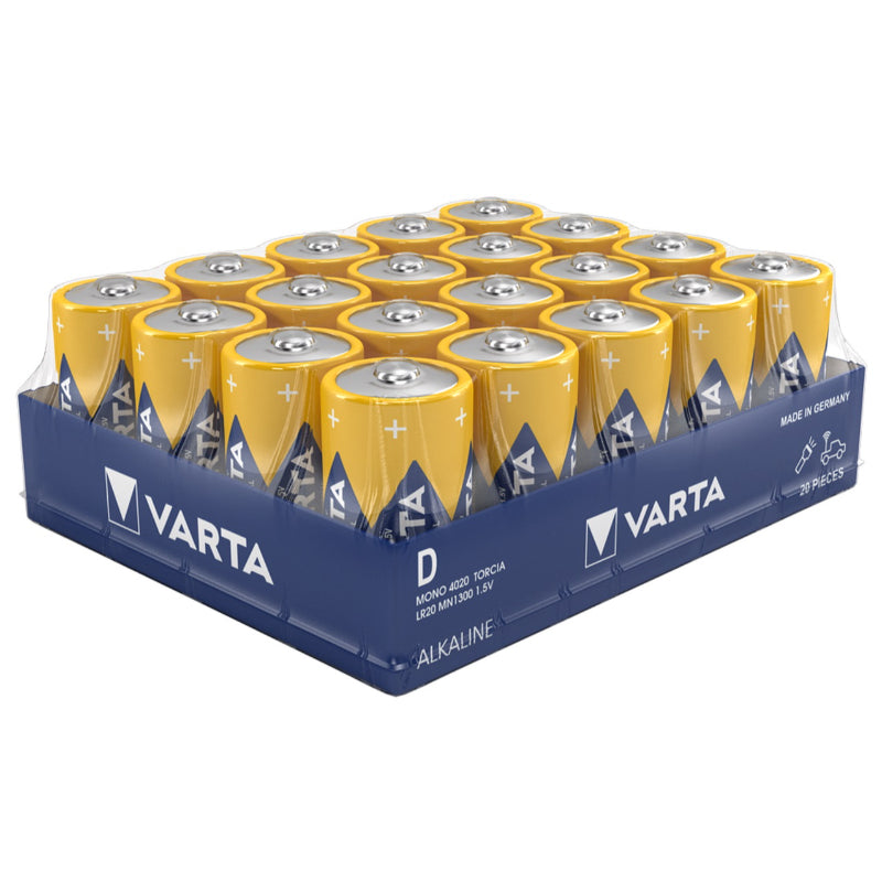 VARTA INDUSTRIAL PRO (BATTERY PRICE) ALKALINE LR20 D 1.5V BOX*20