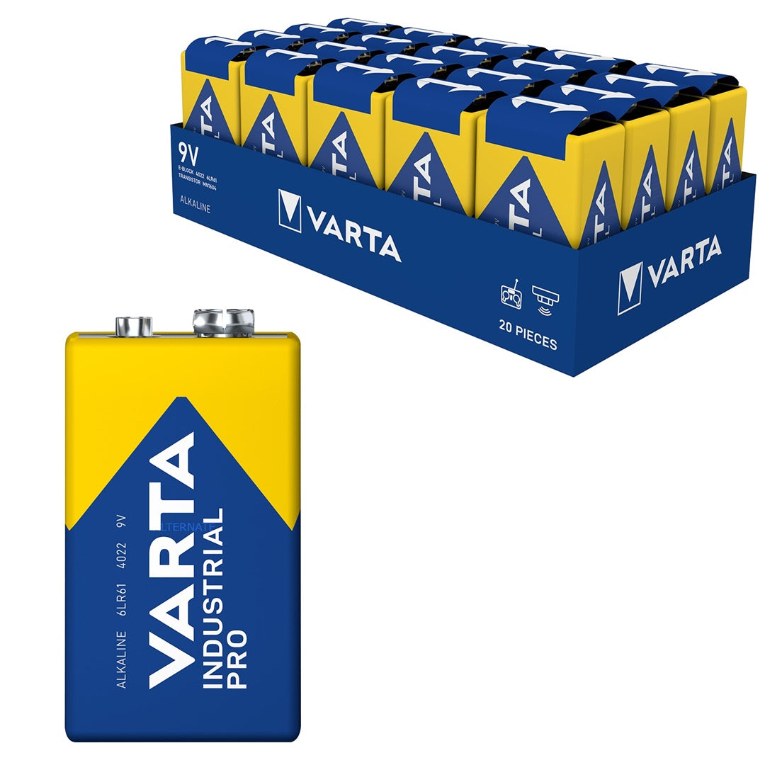 VARTA INDUSTRIAL PRO (PRECIO PILA) ALCALINA LR61 9V CAJA*20