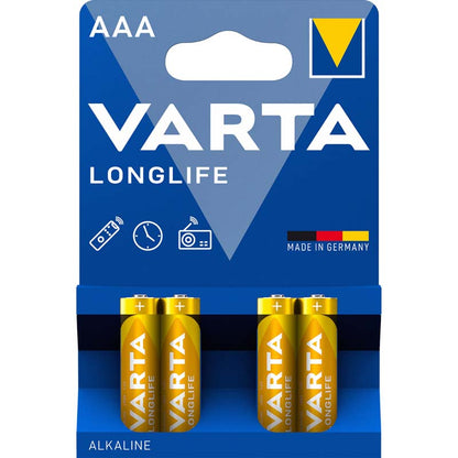 VARTA LONGLIFE PILA ALCALINA AAA LR03 BLISTER*4
