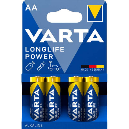 PILHA ALCALINA VARTA LONGLIFE POWER AA LR6 BLISTER*4