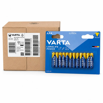 VARTA LONGLIFE POWER PILA ALCALINA AAA LR03 BLISTER*12