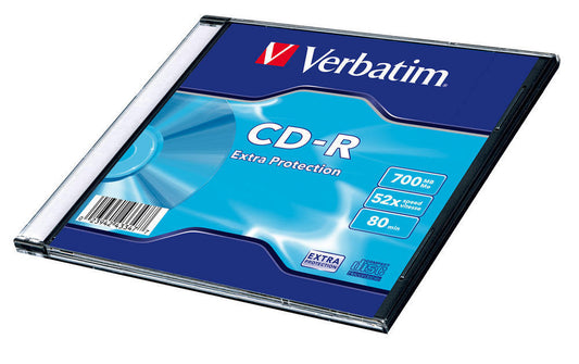 VERBATIM CD-R 700MB 52X EXTRA PROT. SLIM CASE*1