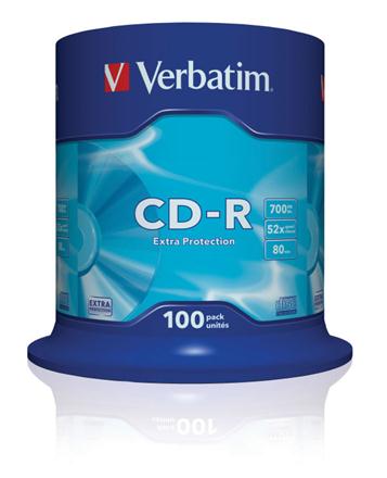 CD-R VERBATIM 700MB 52X EXTRA PROT. TARRO*100